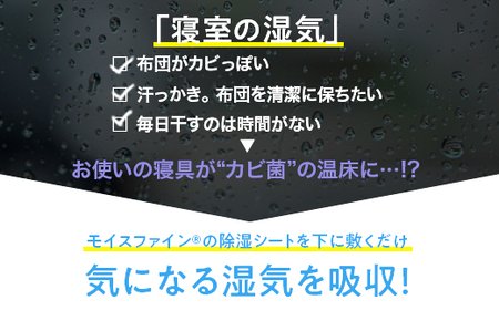 [シングル] 感湿センサー付 除湿シート (東洋紡「モイスファイン(R)」使用) ｜除湿シート