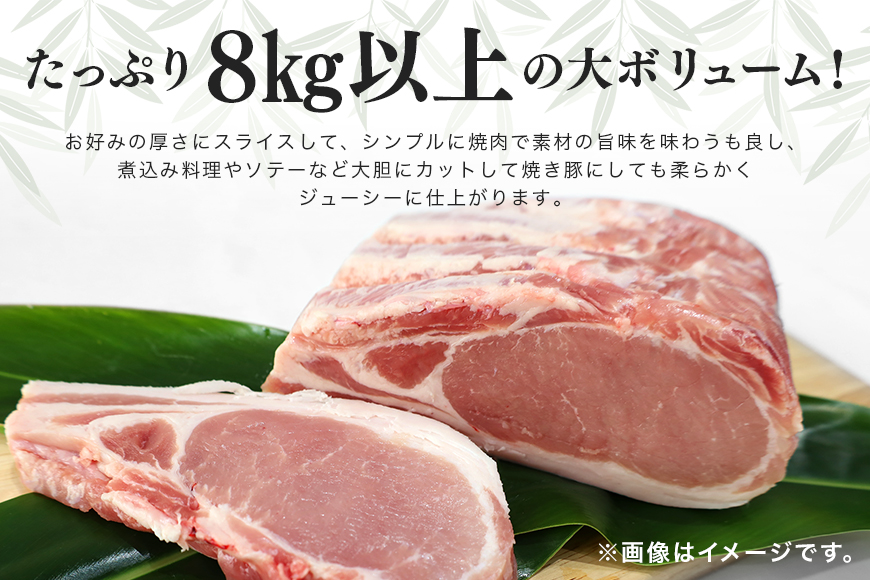 ブランド豚「ばんぶぅ」モモブロック1本（8kg以上）