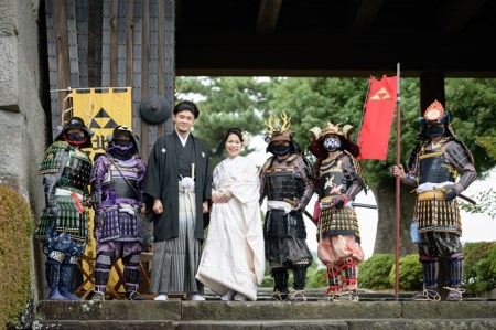 小田原城フォトウェディング（60分撮影・衣装・美容・写真データ付き）