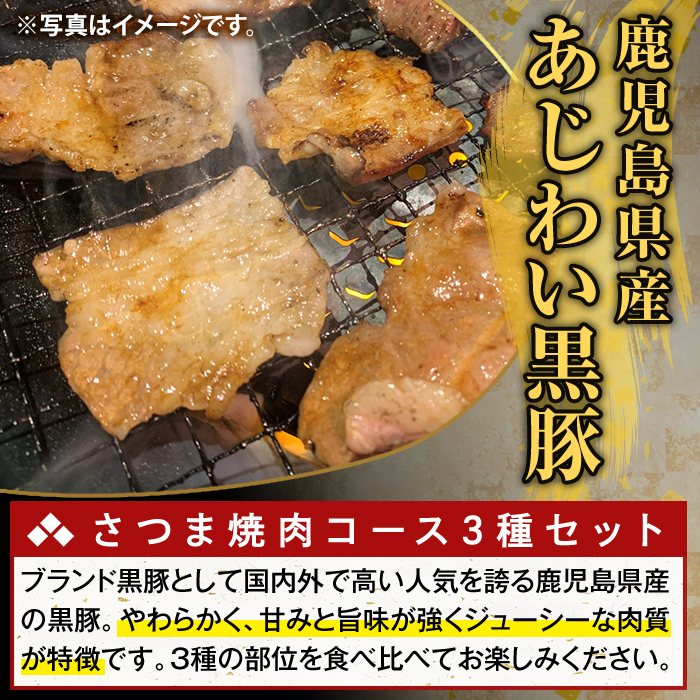 K-367-E ＜6回定期便＞かごしま味わい黒豚 さつま焼肉コース(計5.4kg)【ふるさと産直バザール】霧島市 ロース バラ モモ 焼き肉 ヤキニク 豚肉 国産 鹿児島県産 肉 精肉 小分け セット