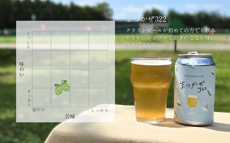 くりやまクラフト2種飲み比べ12缶セット「まつかぜ322」「人はそれを“ヴァイツェン”と呼ぶ。」北海道栗山町 クラフトビール
