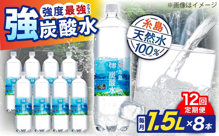 
                  【全12回定期便】強炭酸水 1.5L×8本  糸島市 / スターナイン 炭酸水 大容量 [ARM008]
                