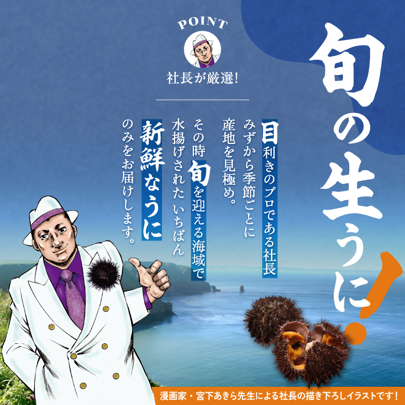 ≪プロ厳選≫最高級折うに(極)宮下あきら先生パッケージVer計250g うに ウニ 雲丹 折うに 海鮮 海産物 北海道 浜中町 ふるさと納税 人気_H0014-105