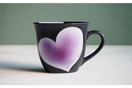 【波佐見焼】mignon ハート ドリッパー・マグ セット 紫 食器 皿 【紫明窯・作家はな】【陶藤】 [BE32]  波佐見焼