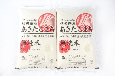 秋田県産あきたこまち 定期便 6回 10kg 5kg×2袋 無洗米 令和6年産 新米 あきたこまち 米 ふるさと納税 ふるさと 人気 ランキング [F2508]