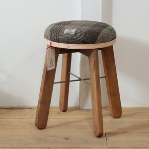 ハイスツール 【ブラウンチェック】HARRIS TWEED（ハリスツイード）