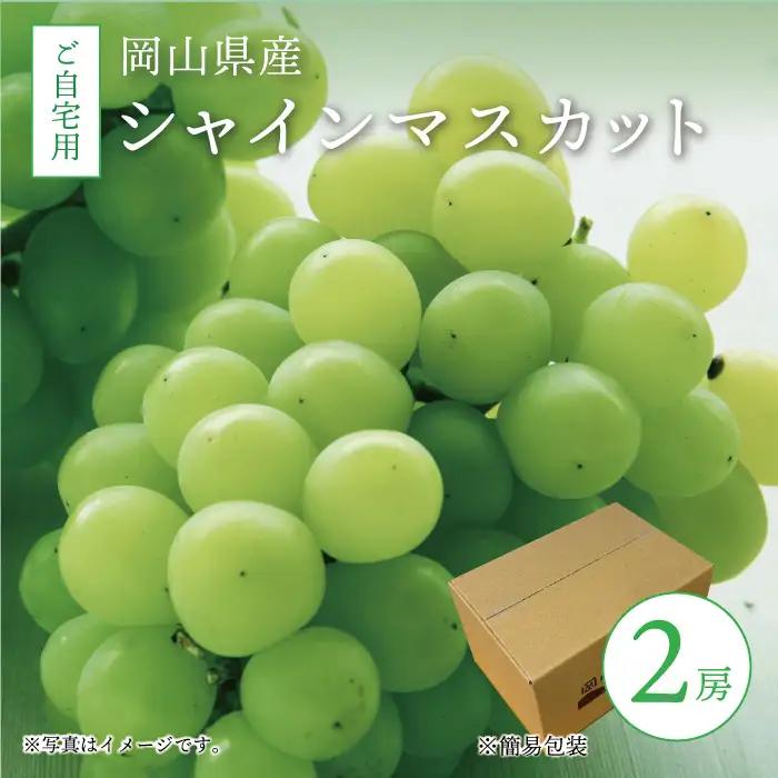 真庭市産 シャインマスカット 自宅用 2房 / (2026年9月中旬以降発送予定) 【配送不可地域：北海道／沖縄県／離島】 shinemuscat06 【jujy013-02】