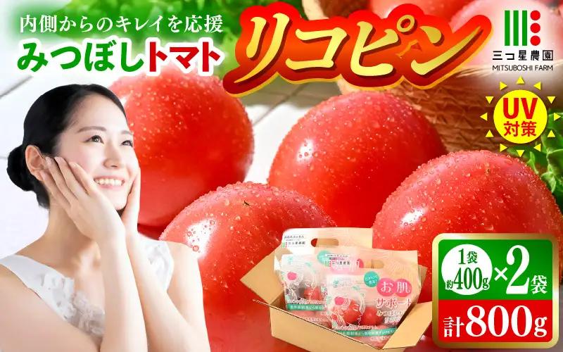 みつぼしトマト リコピン 約400g × 2袋 (計800g) とまと 機能性表示食品 野菜 [A-2615]