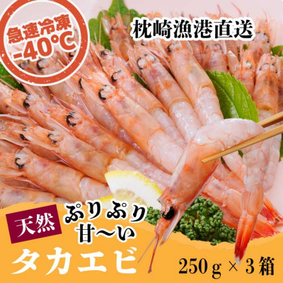 天然タカエビ250g×3箱　A1-1【配送不可地域：離島】【1524606】
