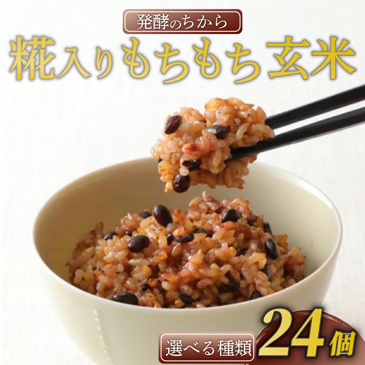 【ふるさと納税】 玄米パック 160g × 24個 12個 × 2ケース 選べる 種類 発酵のちから 糀入りもちもち玄米 黒豆 ブレンド もち麦 ブレンド 3種類 選べる ご飯パック ご飯 玄米 金のいぶき 美容 健康 発酵 お米 栄養 GABA 乳酸菌