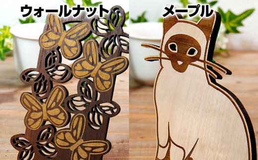 【組立式】木製スマホスタンド Iphoneスタンド スマートフォンスタンド アニマル柄 [スマホスタンド003 メイプル-01] CK062