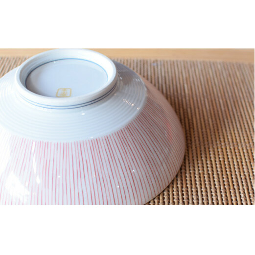 錦赤糸十草AritaBOWL 使いやすいシンプルな丼ぶり 有田焼 幸楽窯 15000円 軽めの丼ぶり スタッキングできる丼ぶり 赤色 丼ぶり A15-170_イメージ2