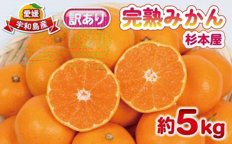 
            完熟みかん 訳あり 完熟 みかん 早生みかん 5kg 杉本屋 先行予約 完熟 温州みかん みかん ミカン mikan 早生 温州 蜜柑 みかん 果物 くだもの フルーツ 愛媛みかん 愛媛ミカン 愛媛蜜柑 宇和島みかん 訳アリ 柑橘 産地直送 数量限定 国産 愛媛 宇和島 B010-143004
          
