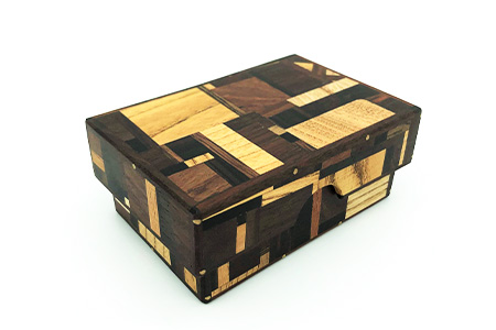 小物入れ「D」名刺・アクセサリー・印鑑　KT-6-4 徳島 那賀 木 木材 寄せ木 木製 木製品 小物 アクセサリー ジュエリー 収納 小物入れ 小物収納 小物ケース 収納ケース 収納ボックス アクセ