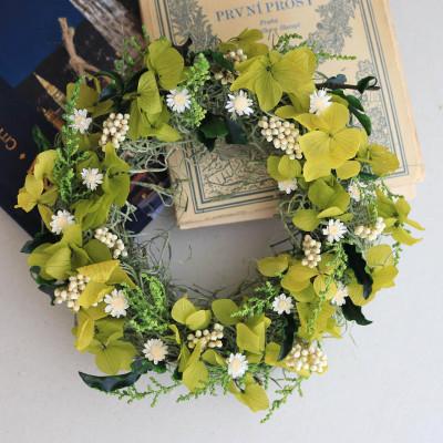 ふるさと納税 上富良野町 富良野花七曜 フェアリーミニリース ホワイト 直径約16〜19cm プリザーブドフラワー