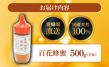 立山養蜂場 国産 百花 蜂蜜 500g はちみつ【一般社団法人クラッシーノこうし】[AYAB028]