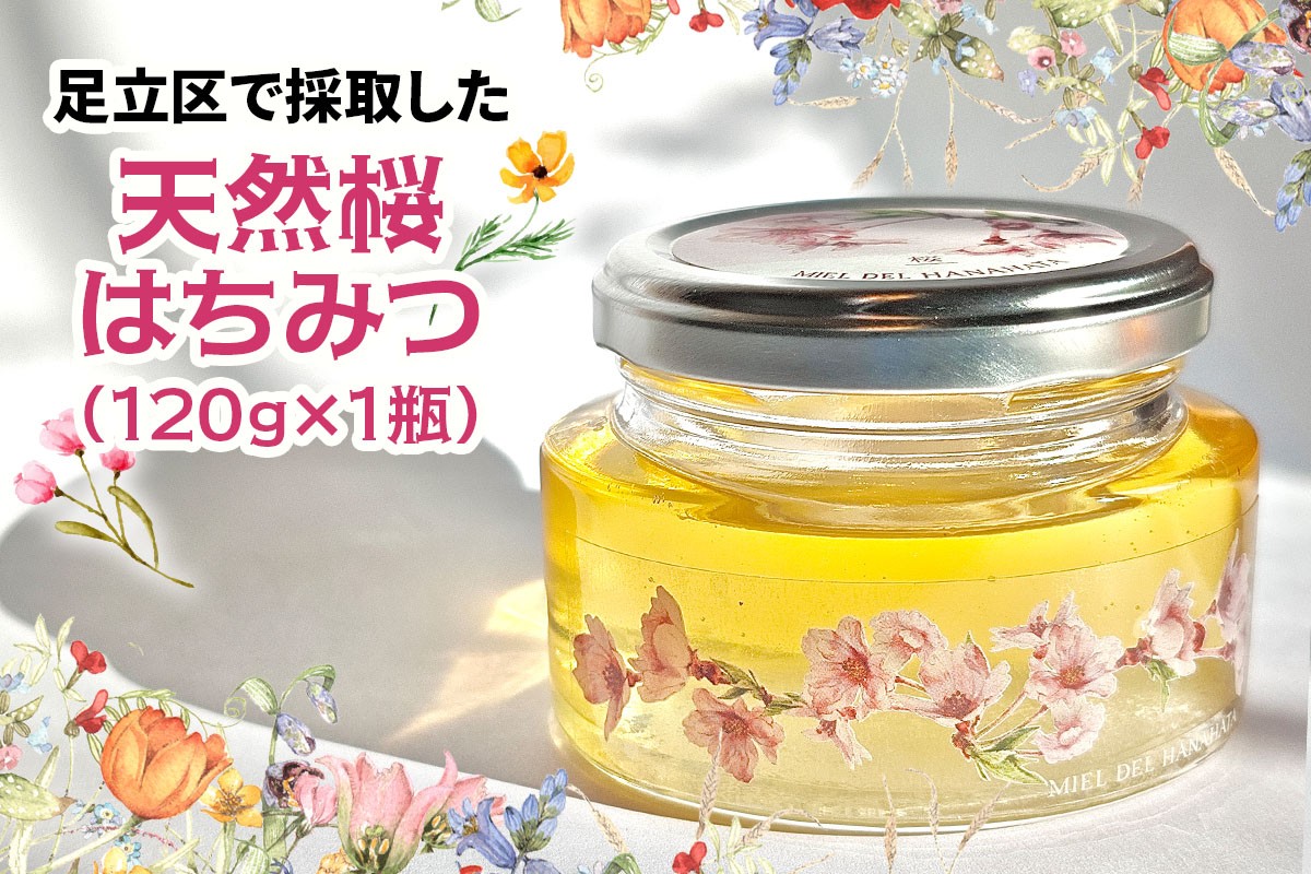 
                  足立区で採取した天然桜はちみつ (限定) 120g×1瓶｜はちみつ 足立区 天然 蜂蜜 ハチミツ 国産 [1444]
                