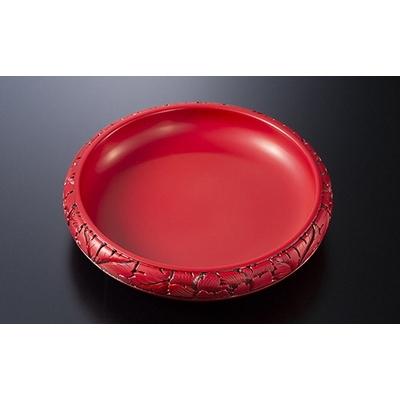 ふるさと納税 村上市 村上木彫堆朱    菓子器(牡丹唐草) D4039
