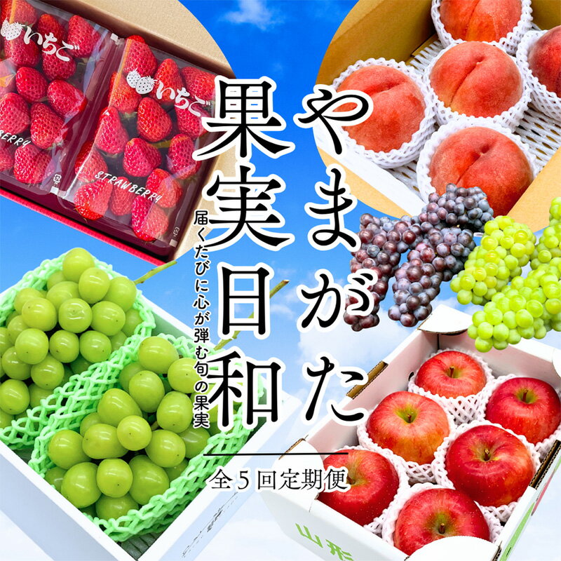 【ふるさと納税】【定期便5回】やまがた果実日和定期便 今日も"おいしい日"。届くたびに心が弾む旬の果実【令和8年産先行予約】FS25-085