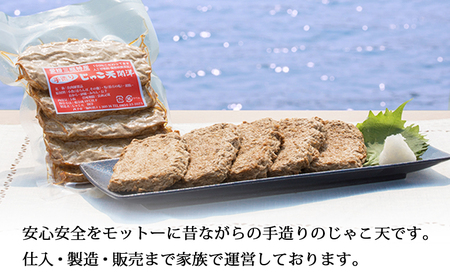 ＜手造り じゃこ天 20枚（5枚入り×4袋）＞ メインディッシュにもなります！ じゃこてん 天ぷら 魚肉 練り物 練り製品 小魚のすり身 珍味 おつまみ おかず お弁当 郷土料理 特産品 開洋 愛媛県