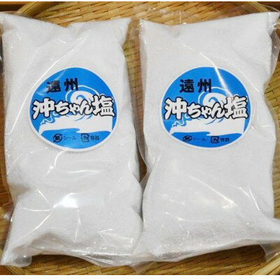 【ふるさと納税】遠州沖ちゃんクラブ 掛川産・天日干しで作った塩 500g×2袋 計1kg 詰め合わせ【配送不可地域：離島・沖縄県】【1681789】