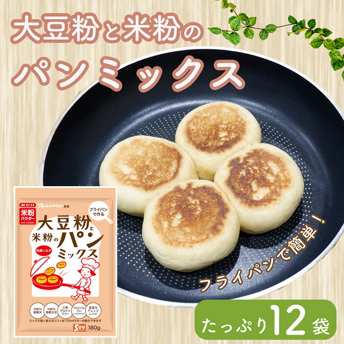 【ふるさと納税】大豆粉と米粉のパンミックス180g×12［No.542］／ オレンジページ監修 簡単 発酵なし グルテンフリー 送料無料