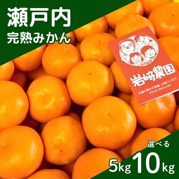 【ふるさと納税】予約 12月発送 岩崎農園 瀬戸内完熟みかん 5kg/10kg 選べるサイズ 広島 大崎上島 瀬戸内 離島 濃厚 甘い 柑橘 フルーツ 詰め合わせ 贈答用 ギフト 送料無料 産地直送