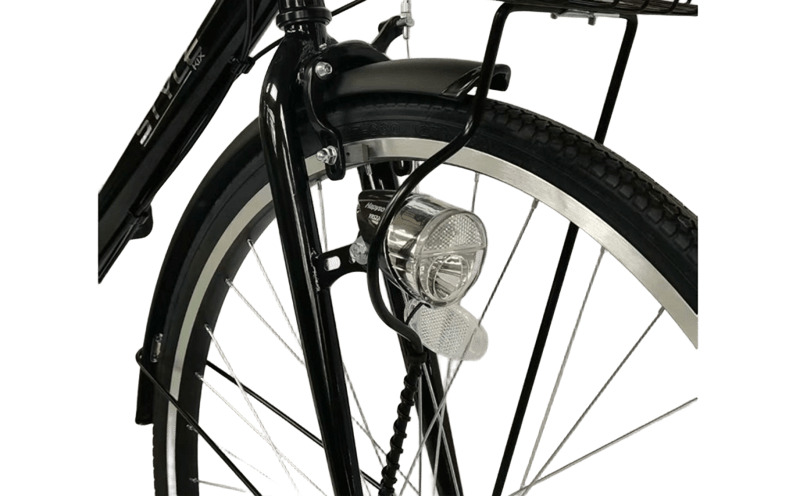 STYLE KIX  カゴ付きクロスバイク276 ブラック【27型 自転車 完成品 組み立て不要 アウトドア サイクリング じてんしゃ 通勤 通学 新生活】 099X342