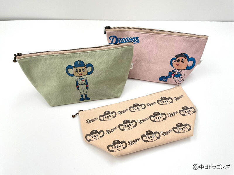 【ふるさと納税】 中日 ドラゴンズ コラボアイテム のこり染 ×ドアラ ポーチ 株式会社艶金 岐阜県 大垣市