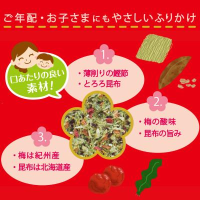 ふるさと納税 弥富市 うめこんぶふりかけ 20g(10個セット) ソフト食感でお粥・お茶漬け・吸物・うどんなどにもおすすめ |  | 02