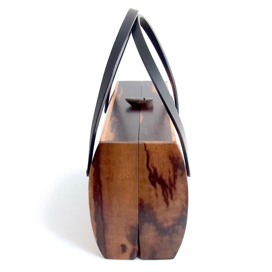 ＜熊野洞＞黒柿ボストンバッグ