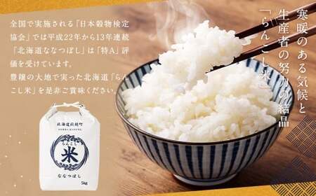 【3ヶ月定期便】らんこし米(ななつぼし)10kg×3回 計30kg お米 米 ななつぼし 精米