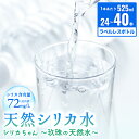 【ふるさと納税】【数量限定】天然 水 シリカ 525ml × 24-40本 ＜シリカちゃん〜玖珠の天然水〜＞ ラベルレス 天然シリカ 水 シリカ水 ミネラルウォーター 国産 保存可能 水 ミネラルウォーター ペットボトル 長期保存水 備蓄水 備蓄用 非常災害備蓄用 災害 避難用品 防災