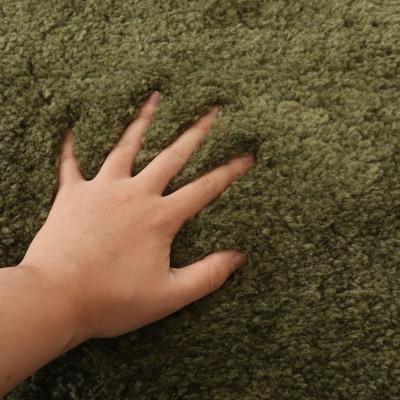 ふるさと納税 泉大津市 ムートン調ナイロンラグ【NY-7000】200×200　カーキ |  | 01