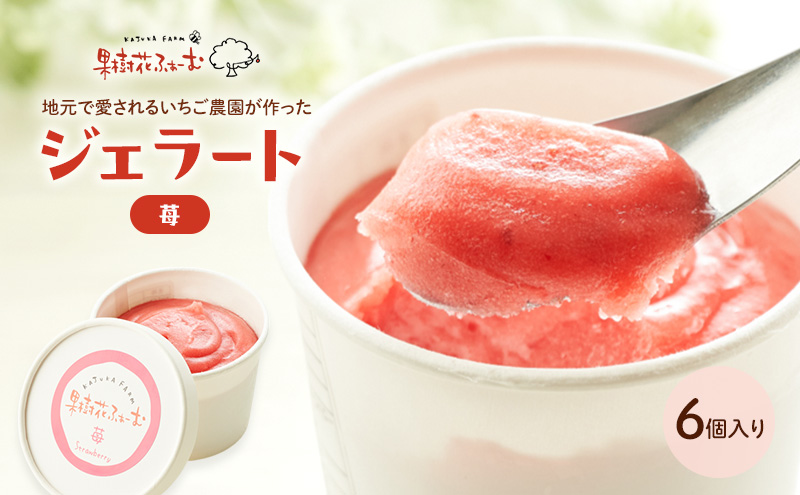 ジェラート いちご 6個 アイス アイスクリーム スイーツ お菓子 菓子 おやつ ストロベリー イチゴ  苺 兵庫県 加西市 