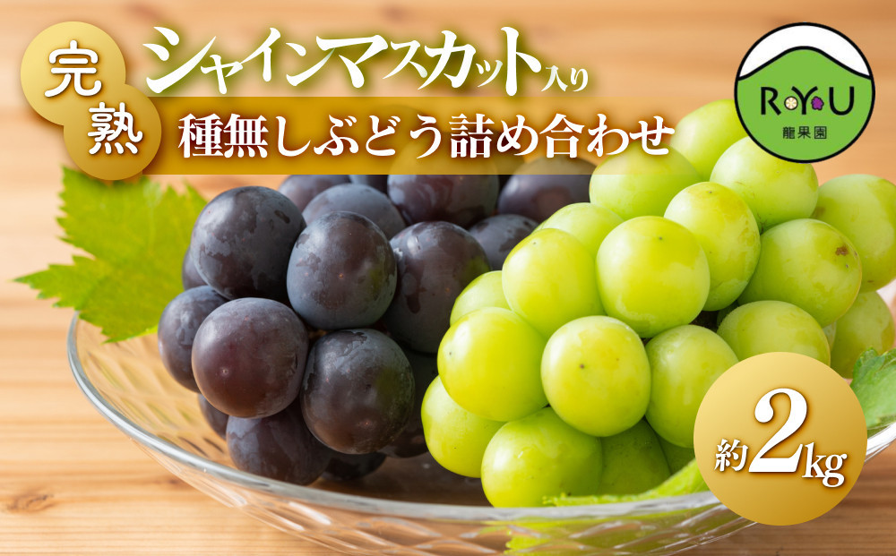 完熟シャインマスカット入り種無しぶどう詰め合わせ 2kg 232238_BB32