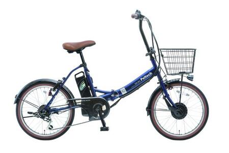 電動自転車 PELTECH（ペルテック）ノーパンク 折り畳み電動アシスト自転車 20インチ 折り畳み外装6段変速（TDN-206LN）【簡易組立必要】【マットネイビー】