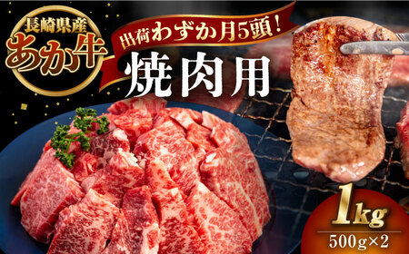 長崎和牛 あか牛 焼肉用 1kg (500g×2) 対馬 牛 和牛 焼肉 冷凍配送  [WCR004]