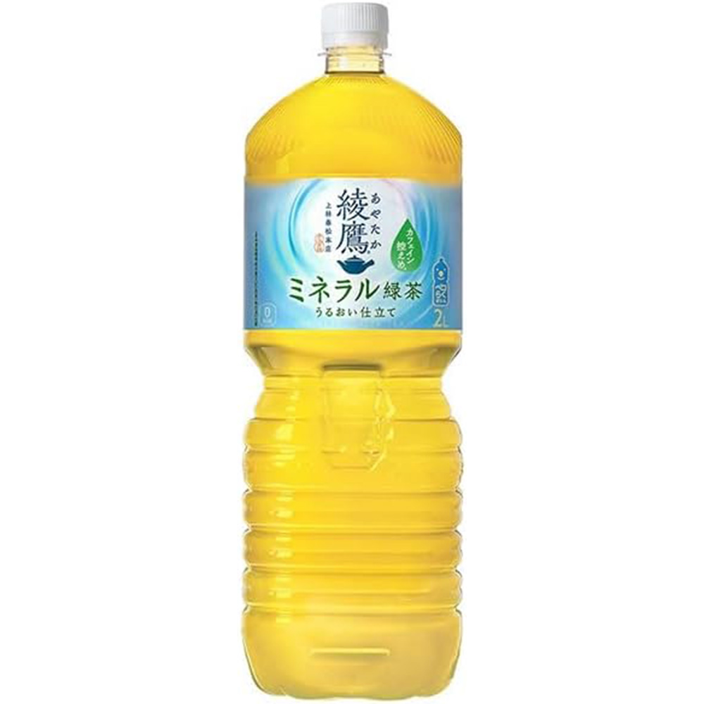 【1回配送または2〜6か月連続お届け】綾鷹 ミネラル緑茶 2L PET×6本　【04301-1066～1069】 コカコーラ 緑茶 茶 お茶 ペットボトル 常備 備蓄 蔵王