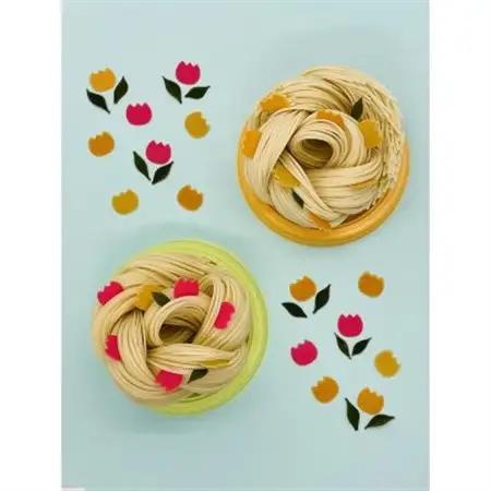 富山県砺波市　柿里商店　手延べ素麺「knot charm Tulip」お花もお召し上がりいただけます_麺   _【1612315】