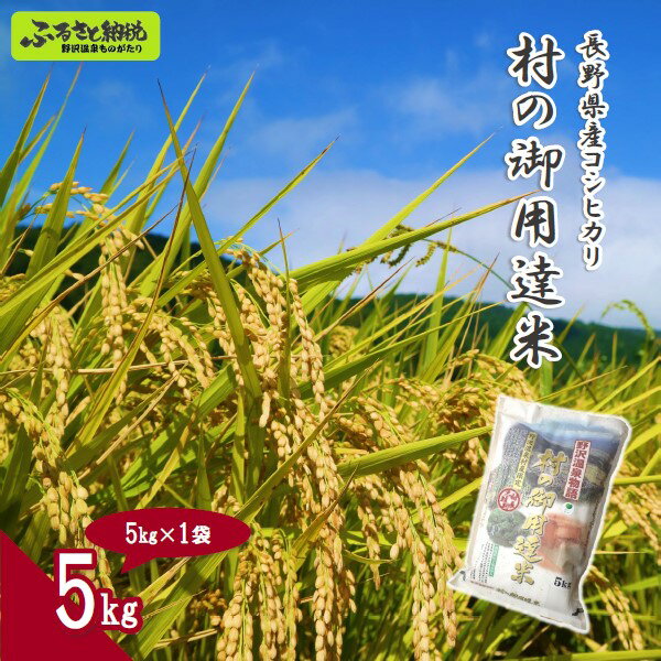 【ふるさと納税】村の御用達米 5kg | K-2｜白米 精米 コシヒカリ こしひかり ごはん ご飯 長野県 信州