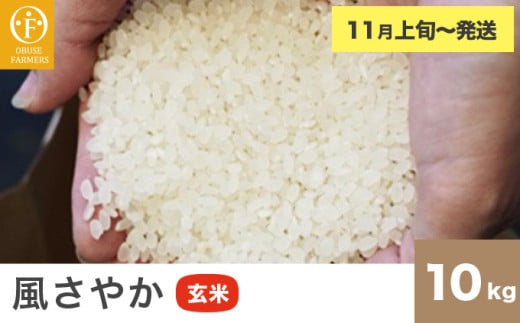 風さやか 玄米  約10kg ［ おぶせファーマーズ ］ お米 コメ おこめ ご飯 精米 長野県産 【2025年11月上旬～発送】［FK-20］