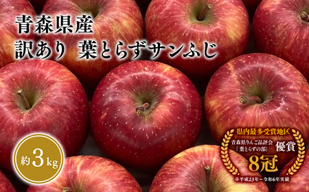 青森県産 訳あり 葉とらず サンふじ 約3kg【青森県 平川市 岩渕農園】 青森 青森県産 平川 りんご リンゴ 林檎 くだもの 果物 フルーツ 