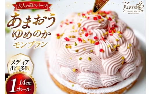 いちご あまおう ゆめのか モンブラン タルト 1ホール 14cm [心優-Cotoyu Sweets- 長崎県 平戸市 hr42bjo490039] 苺 イチゴ ケーキ スイーツ ご褒美 誕生日
