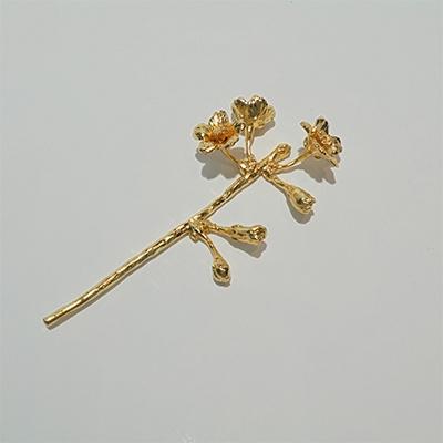 ふるさと納税 高岡市 錫花と小さな花器プチフルール&バーズセット　ゴールドカラー(サクラ) |  | 02