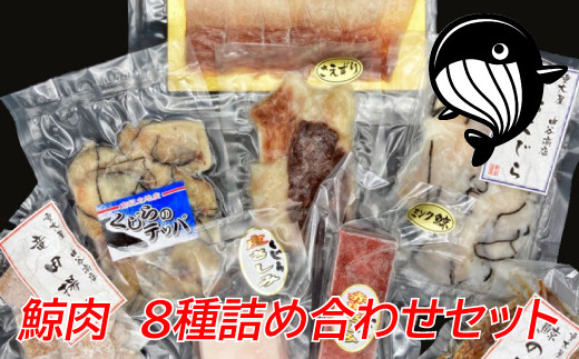 
鯨肉　8種詰め合わせセット（計780g） 和歌山県太地町 くじら クジラ 鯨 刺身 赤肉 竜田揚げ ベーコン
