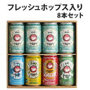 【ふるさと納税】常陸野ネストビール フレッシュホップス2024入り缶ビール8本セット フレッシュホップ 詰め合わせ 地ビール クラフトビール フレッシュホップエール 国産ホップ100% 国産麦芽100％ ビール ギフト 詰め合わせ 贈答 贈り物 送料無料