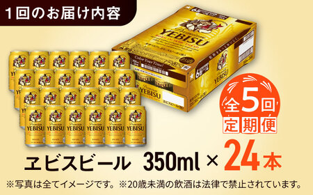 【全5回定期便】サッポロ ヱビスビール 350ml×24缶　合計120缶 日田市 / 株式会社綾部商店[ARDC001]