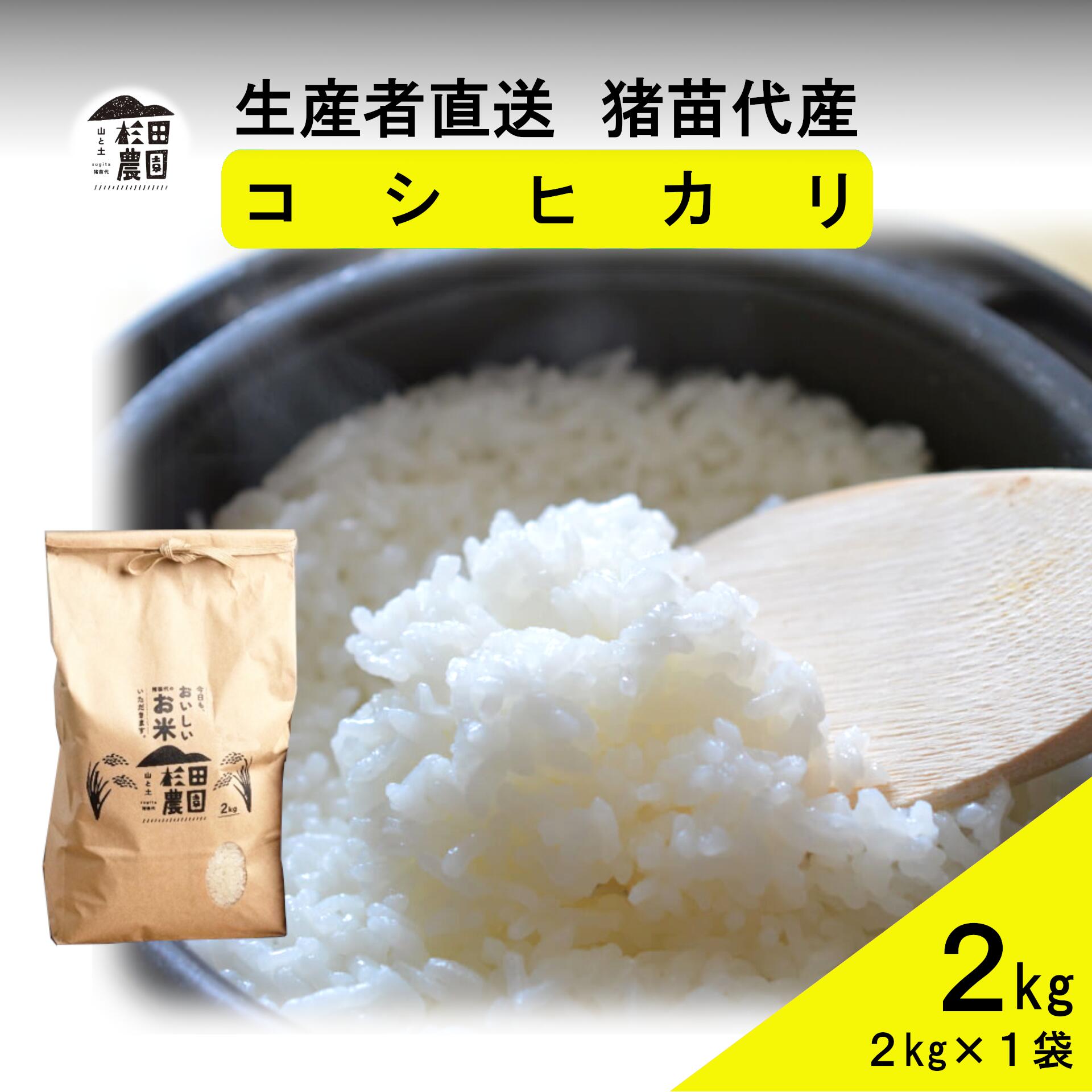【ふるさと納税】【令和7年度産】 米 コシヒカリ 2kg 白米 精米 | 米 こめ ごはん 2キロ 国産米 こしひかり ブランド米 福島県産 農家直送 産地直送 生産者直送 杉田農園 一人暮らし 家庭用 小分け 精米済み 猪苗代町