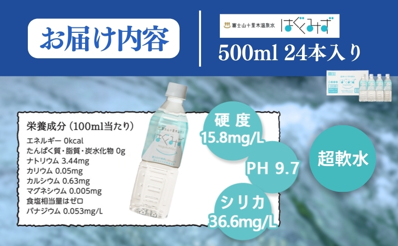 はぐくみず　500mlペットボトル24本入り 飲料類 水 ミネラル